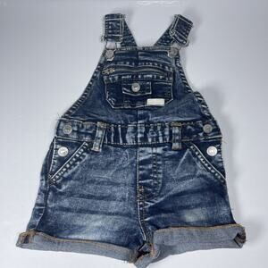 7 FOR ALL MANKIND Denim Overalls Distressed Jean Shortall 18M Unisex